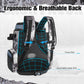 Piscifun Fishing Tackle Backpack with Rod Holders & 4 Tackle Boxes, 42L Outdoor Fishing Bag with Waterproof Rain Cover