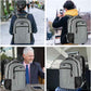 BIKROD Travel Laptop Backpack for Men and Women, Backpacks for School Teen Boys, Business Anti Theft Slim Sturdy Back Pack Adult Computer Bag Gift 15.6 IN Laptop, Grey
