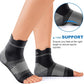 Plantar Fasciitis Sock (6 Pairs) for Men and Women, Compression Foot Sleeves with Arch and Ankle Support (Black, Medium)