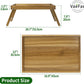 VaeFae Acacia Bed Table Tray, Wooden Breakfast Tray with Folding Legs, Bed Tray for Eating and Laptop, Eating Trays for Bedroom