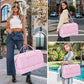 Weekender Bag for Women, Travel Duffel Bag Carry On Overnight Bag with Shoe Compartment Large Nylon Travel Weekend Tote Bag - Roamly
