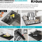 KRAUS Dex 33-inch Undermount 16 Gauge Stainless Steel Double Bowl Kitchen Sink, KA1UD33B