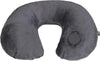 Lewis N. Clark Compact Portable Adjustable and Inflatable Cervical Neck Pillow for Travel, Gray, One Size