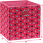 SIMPLE HOUSEWARE 10-Inch Collapsible Fabric Cube Storage Bin with Handles, Printed Design, 6 Pack, Pink