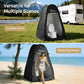 Wolfwise Pop Up Shower Tent for Camping, Portable Instant Changing Tent with Ventilation Window & Carry Bag, Privacy Bathroom Toilet for Beach & Outdoor, Width 47 ", Height 75 ", Silver-Coated Fabric