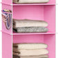 Simple Houseware 6 Shelf Hanging Closet Organizer, Pink