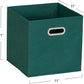 Household Essentials 6 ct Open Fabric Cube Storage Bins, Forest Green