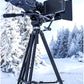 Leofoto LVC-253C+BV-20 Video Tripod, Twin Leg, Integrated Bowl, Leveling Base with Handle, 3 Leg Sections, Fluid Head Set, Lever Release Clamp