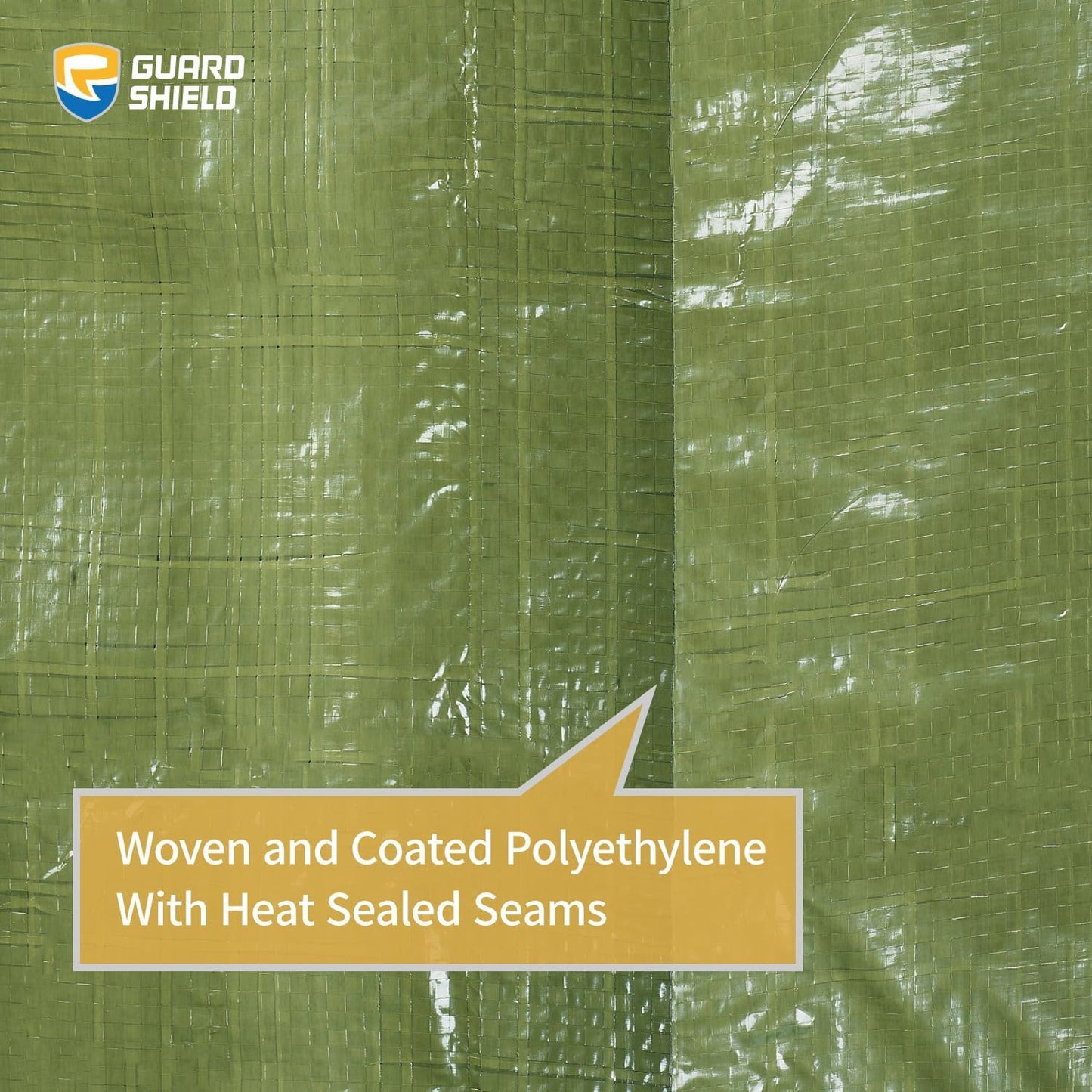 GUARD SHIELD Tarp Green 8x10 Feet Multi Purpose Waterproof Poly Tarp Cover 5mil (2-Pack)