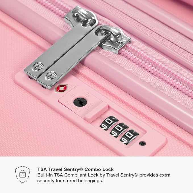 Traveler's Choice Pagosa Hardshell Expandable Luggage with Spinner Wheels, Pink, 30-Inch Large