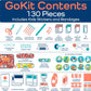 KeepGoing Travel First Aid Kit for Kids – 130 Pc. for Car, Home, Purse, Diaper Bag & Backpack with Latex-Free Bandages - Mini First Aid Kit Travel Size TSA-Approved