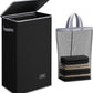 SOLEDI Slim Laundry Hamper with Lid, Narrow Laundry Basket with Removable Bags, Dirty Clothes Hamper with handle, Small Hamper perfect for Laundry room, Bathroom, Bedroom, Small spaces. 70L Black