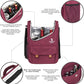 Insulated Red Wine Edition Carrier | 2-3 Bottle Travel Bag With Stainless Steel Tumblers | Cooler Tote for Travel - Great Gift for Wine Lovers (Red)