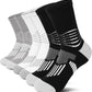 IRAMY Crew Compression Socks Athletic Running Socks for Men Women Plantar Fasciitis Relief 3/6 Pairs