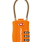 TSA Approved Travel Combination Cable Luggage Locks for Suitcases & Backpacks - 1 Pack of Orange TSA Lock