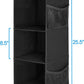 MAX Houser 3-Shelf Hanging Closet Organizers, Collapsible Closet Hanging Shelves for Camper, Nursery Hanging Organizers, Black, 2-Pack