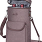 Tirrinia 2 Bottle Wine Gift Tote Carrier - Leakproof & Insulated with Large Pockets Wine Cooler Bag for Travel, Tasting, Party, Dinner, Valentine's Day Gift