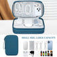 FYY Electronic Organizer, Large Travel Cable Organizer Bag Pouch Electronic Accessories Carry Case Portable Waterproof Double Layers All-in-One Storage Bag for Cable, Cord, Charger, Phone, Dark Green