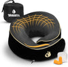 Travel Pillow - Airplane Neck Pillow with 360° Support - 100% Pure Memory Foam Flight Pillow for Sleeping on Airplanes - Travel Neck Pillow for Traveling