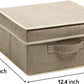YueYue Foldable Fabric Closet Organizer Bins Box Storage - 2 Pack 12.4 X 12 X 6.7 Inch Storage Bins With Lids Boxes Linen - Bins Storage Box Collapsible Cloth Pack Lid