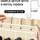 Simple Houseware 24 Pockets - Crystal Clear Over The Door Hanging Shoe Organizer, Beige (64'' x 19'')