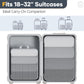 Veken 2/6/9/11 Set Compression Packing Cubes for Travel Essentials,Compressible Expandable Large Luggage Suitcase Organizer Bags for Clothing,Durable Space Saver Storage Bags(Black)