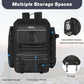MoKo Fishing Backpack Bag, Large 40L Tackle Backpack with Rod Holders & Bait Binder Storage Fishing Gear and Equipment for Hiking Camping, Gifts for Men Father, Black