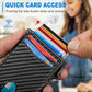Men Wallet,with Money Clip Coins Pocket ID Window,Slim Front Pocket RFID Blocking Pop-up Card Holder 3.9"x 2.7", Gift Boxed