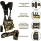 Binoculars Harness Case Pack, Bino Pack with Rangefinder Compartment - Detachable Molle Compartments Camouflage for Hunting, Hiking and Birdwatching