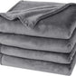 PHF Ultra Soft Fleece Blanket Twin Size, No Shed No Pilling Luxury Plush Cozy 300GSM Lightweight Blanket for Bed, Couch, Chair, Sofa Suitable for All Season, 66" x 90", Grey