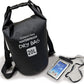 EliteShield Waterproof Dry Bag backpack Roll Top Closure Rafting Boating Black 10L With Free Phone case