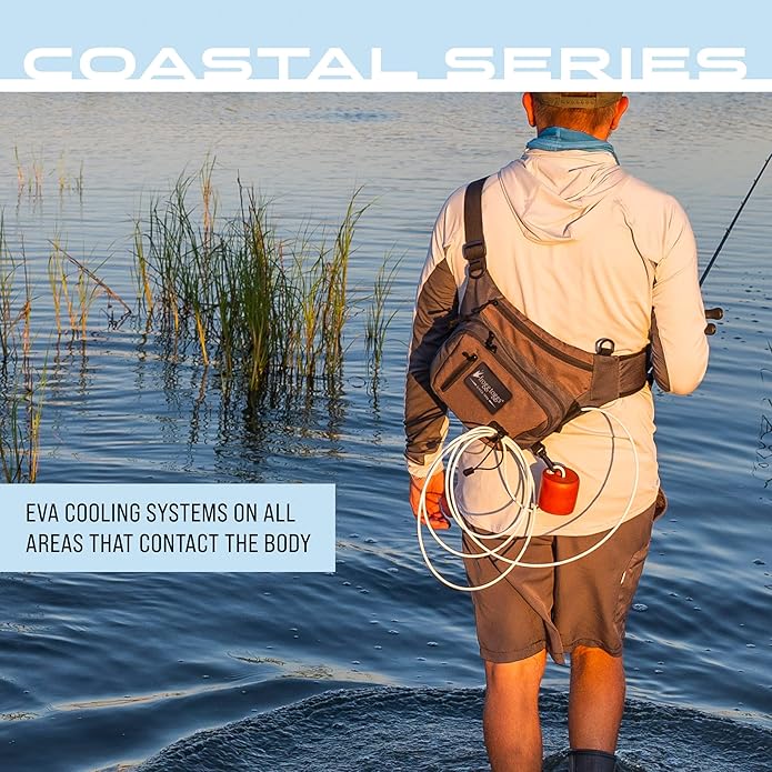 FROGG TOGGS Flats Sling Pack, Easy Hands-Free Tackle Storage Bag with Built-in Rod Support