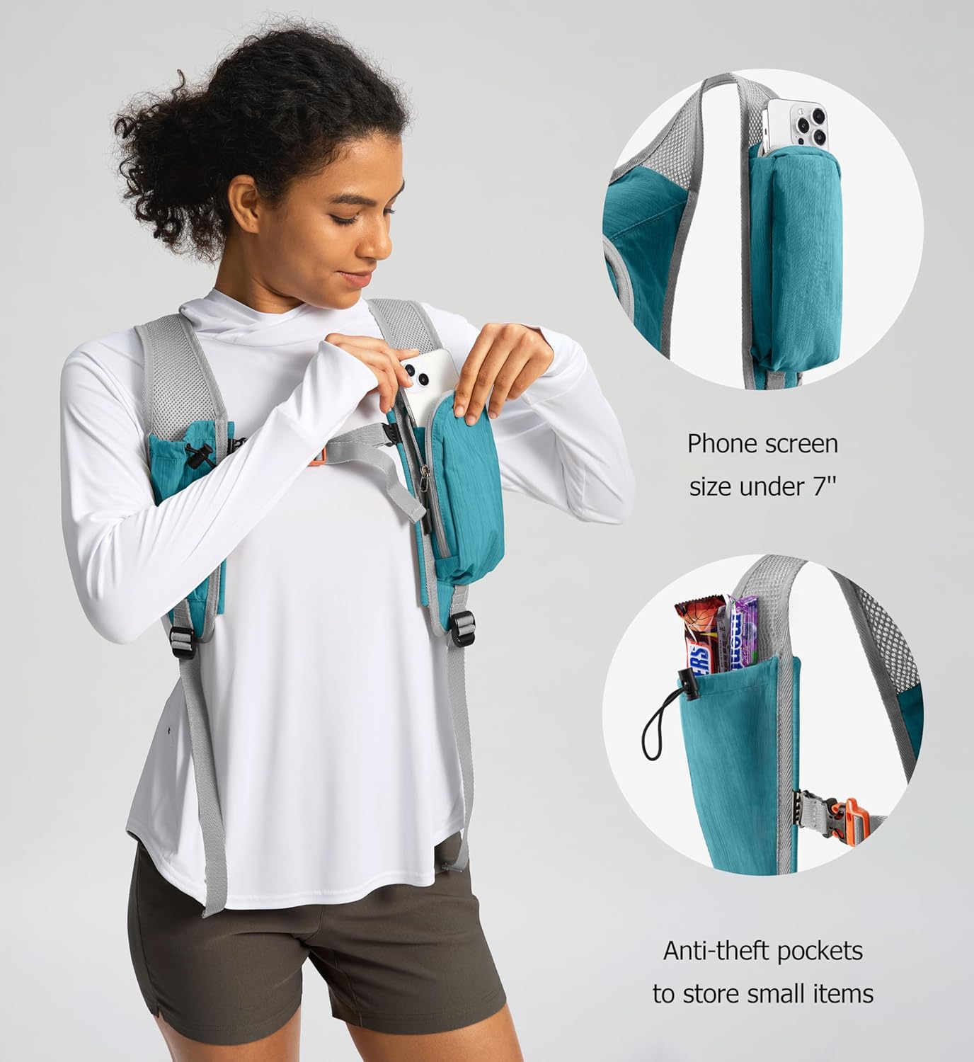10L Small Hiking Backpack Travel Daypack Lightweight Packable Back Pack for Women Men(Teal Blue) - Roamly