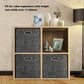 Posprica Collapsible Storage Cubes,11×11 Heavy Duty Fabric Stroage Basket Bins, 4pcs,Black