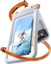 TORRAS IP68 Waterproof Phone Pouch Double Space, Floating Waterproof Phone Case with Lanyard for iPhone 16 Pro Max 15 14 13 S25 S24, Phone Dry Bag Vacation Cruise Ship Travel Essentials 7.0'', White