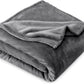Bare Home Fleece Blanket - King Size - Ultra-Soft Lightweight for Bed, Sofa, and Couch - Luxury Microplush - Cozy Warm Blanket (King, Grey)