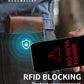 Mens Wallet Genuine Leather Bifold RFID Blocking Wallet for Men with 1 ID Window 13 Card Holders 2 cash pockets 1 Gift Box