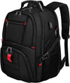 YOREPEK 18.4 Laptop Large Backpacks Fit Most 18 Inch Laptop with USB Charger Port,TSA Friendly Flight Approved Weekend Carry on Backpack with Luggage Strap for Men and Women, Black - Roamly