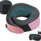 Pink Airplane Travel Pillow Set, 100% Pure Memory Foam Neck Pillow, Updated Material, Long Flight Travel Kit with 3D Contoured Eye Masks, Earplugs, and Luxury Bag
