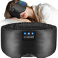 LC-dolida Luxurious Silk Soft Sleep Mask, Sleep Headphones with Bluetooth 5.4 for Side Sleeper, Total Blackout Eye Sleeping Mask for Women and Men, Ideal Gift for Restful Sleep, Travel(Black)