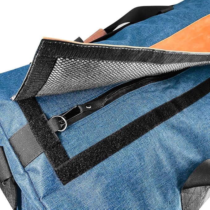 Skunk Large Duffle "Midnight Express XL" - Smell Proof - Water Proof (Navy/Leather)