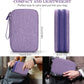 FYY Electronic Organizer, Large Travel Cable Organizer Bag Pouch Electronic Accessories Carry Case Portable Waterproof Double Layers All-in-One Storage Bag for Cable, Cord, Charger, Dark Purple