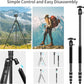 Carbon Fiber Camera Tripod, 62" Professional Video Tripod for Camera with 360° Ball Head, 1/4" Arca QR Plate, Compact Lightweight Travel Monopod for DSLR/Smartphone, Max Load 17.6 lbs/8kg