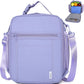 NOL Nylon Waterproof Kids Lunch Bag, Insulated Lunch Bag, Lunch box Cooler, Reusable, Zip Closure with Buckle Handle Holds Lunch Box, Snacks & Water Bottle for School Work,Light purple