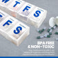 Weekly Pill Organizer - (Pack of 2) Extra Large Vitamin Container with Jumbo Easy to Read Letters, BPA Free - Daily Travel 7 Day Medication Pill Box Case