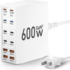 USB Charging Station (600W),12-Port USB C Charger Block with Dual 100W PD USB-C Fast Charging Station Hub for MacBook Pro/Air/All iPad Phone 17/16 15/14/13/Pro Max/Samsung Galaxy Note(White) - Roamly