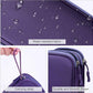 FYY Electronic Organizer, Large Travel Cable Organizer Bag Pouch Electronic Accessories Carry Case Portable Waterproof Double Layers All-in-One Storage Bag for Cable, Cord, Charger, Purple