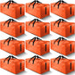 12 Pack Large Strong Moving Bags with Zippers & Carrying Handles - Water-Resistant - Heavy Duty Storage Tote for Space Saving, Fold Flat, Alternative to Moving Box (Orange)