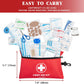Mini First Aid Kit - 140 Piece Small First Aid Medical Kit for Car, Home, Office, Travel, Camping, Sports, Outdoor, School - Emergency First Aid Supplies and Survival Kit