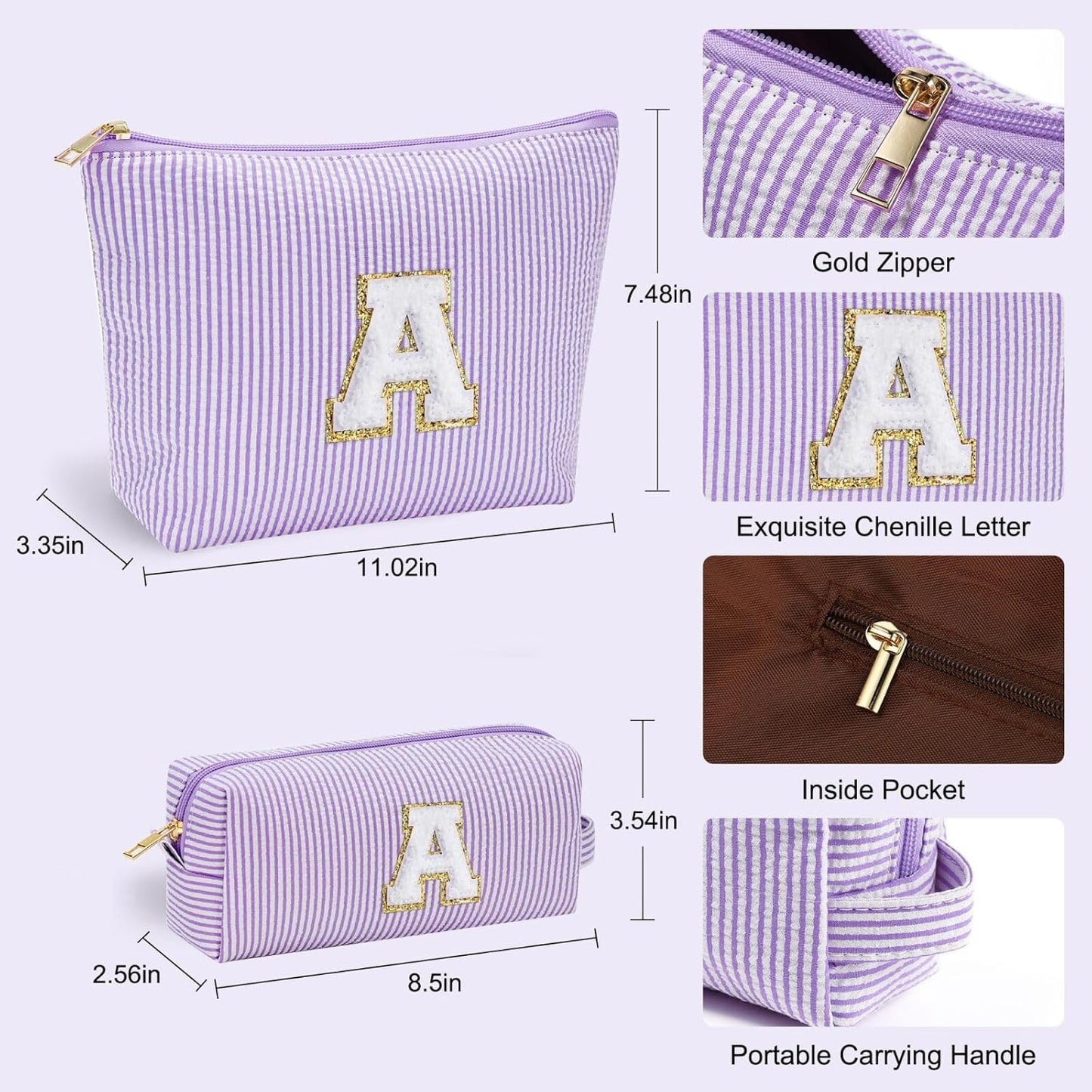 YOOLIFE Gifts for Women, Makeup Bag Make Up Bag Pouch Cosmetics Organizer Bag Cute Makeup Bag Gift for Wife Personalized Best Friend Birthday Gifts Birthday Gifts Sister Daughter Gifts R - Roamly